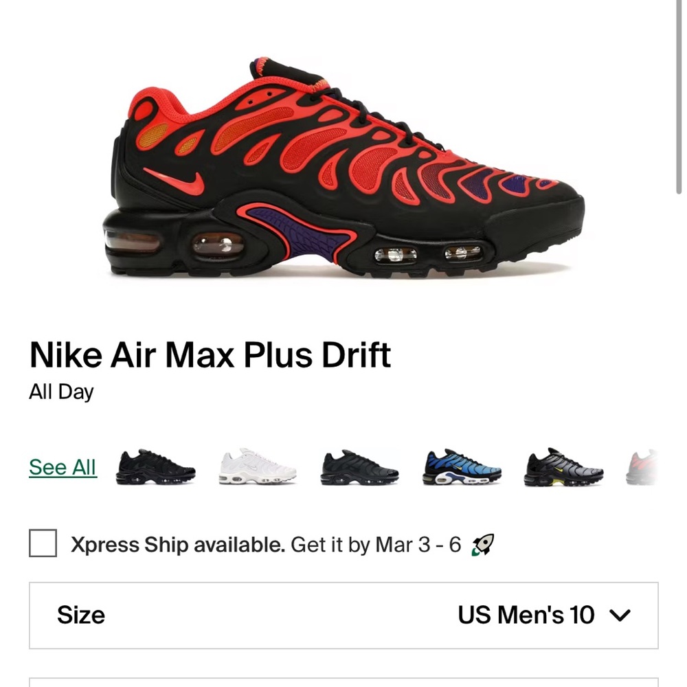 Nike Air Max Plus Drift “All Day” Men’s Size 10 - Picture 9 of 9